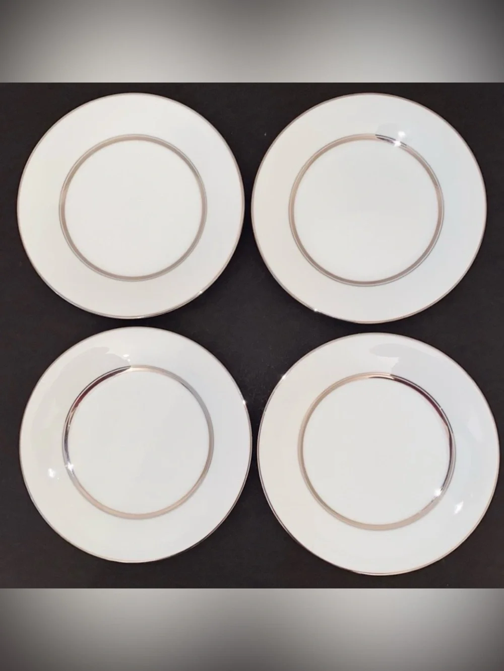Noritake Galaxy 6527 Salad China Plates Vintage Set of 4